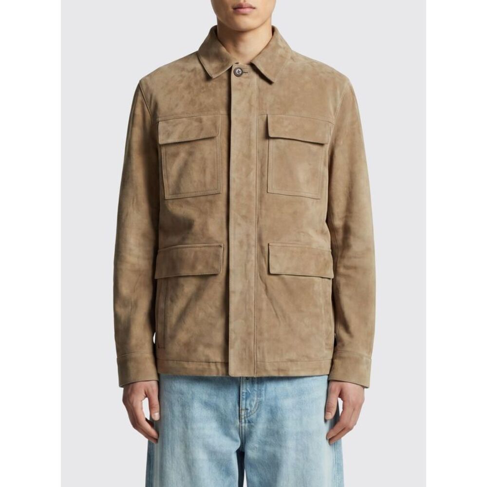 Yves Salomon Men Suede Overshirt Yves Salomon